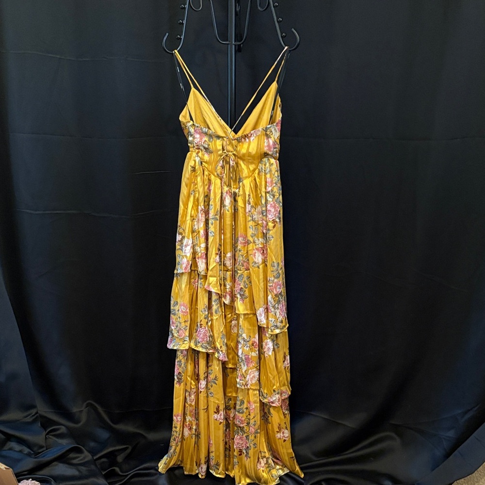 Forever 21 Yellow Floral Maxi Dress